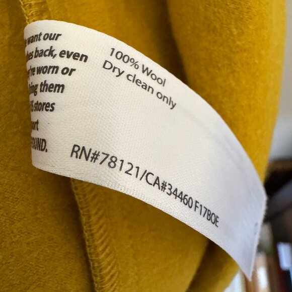 Eileen Fisher Sm Boiled Wool Cardigan Shawl Collar Open Front Pockets Mid Length - Picture 15 of 16